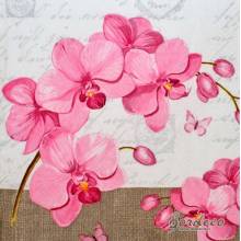 Serwetka decoupage firmy AMBIENTE orchidea 33x33cm